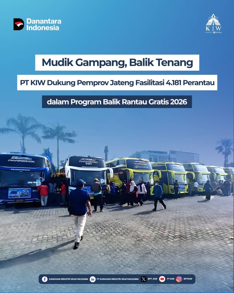 Pelepasan Program Balik Rantau Gratis 2026 berlangsung sukses dan lancar di Asrama Haji Donohudan! Sebagai wujud nyata Social Responsibility dan implementasi 11 Program Prioritas Jawa Tengah, PT Kawasan Industri Wijayakusuma (KIW) bersinergi dengan Pemprov Jateng untuk memastikan dulur-dulur perantau kembali ke kota tujuan dengan aman dan nyaman.

Mengapa program ini begitu krusial? 📍 Dampak Ekonomi: Membantu pekerja informal sector menghemat ongkos agar tabungan bisa dialihkan untuk kebutuhan keluarga di kampung. 📍 Skala Masif: Mengakomodasi 4.181 penumpang bus dan 320 penumpang kereta api. 📍 Inklusivitas Nyata: Melayani 98 peserta kelompok rentan (lansia & difabel) dengan fasilitas medis khusus 📍 Standar Keselamatan: Menjamin safety melalui ramp check ketat dan pemeriksaan kesehatan kru demi kenyamanan bersama.

Gubernur Jawa Tengah, Ahmad Luthfi menekankan bahwa kelompok informal sector—seperti pedagang bakso, buruh pabrik, pengemudi ojek, hingga pekerja bangunan—adalah tulang punggung ekonomi yang harus diayomi. "Negara perlu hadir untuk memberikan fasilitas, tidak hanya pada saat mudik, tetapi saat balik pun kita lakukan. Dengan negara hadir memberikan sumbangan, meskipun itu kecil, tetapi sangat berharga bagi mereka," tegas Luthfi.

Terima kasih kepada seluruh tim yang bertugas di garda depan. Mari kita jaga semangat kerja keras dan nama baik Jawa Tengah di perantauan!

#BalikRantauGratis2026 #JatengGayeng #PTKIW #BUMDJateng #AhmadLuthfi #SocialResponsibility #InklusiSosial #BUMNUntukIndonesia