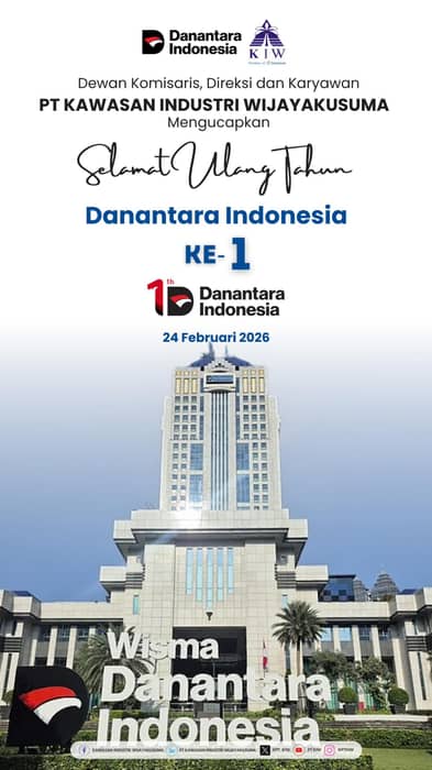 Satu tujuan, satu arah, satu Danantara.

Satu tahun Danantara Indonesia menjadi penanda kebersamaan dalam satu ekosistem yang terintegrasi dan saling menguatkan. Momentum ini bukan tentang perayaan, melainkan tentang penyatuan langkah dan komitmen untuk bergerak sejalan ke depan.

Sebagai bagian dari ekosistem tersebut, PT Kawasan Industri Wijayakusuma (KIW) menegaskan posisinya untuk berjalan seiring dan saling menguatkan dalam mendukung mandat serta arah strategis Danantara. Kolaborasi dan sinergi terus dilanjutkan secara konsisten, sebagai wujud tanggung jawab kolektif dalam membangun kinerja yang berkelanjutan.

Kita melangkah bersama dalam satu gerak, satu komitmen, dan satu semangat yang sama.

Satu tujuan.
Satu arah.
Satu Danantara.

@danantara.indonesia