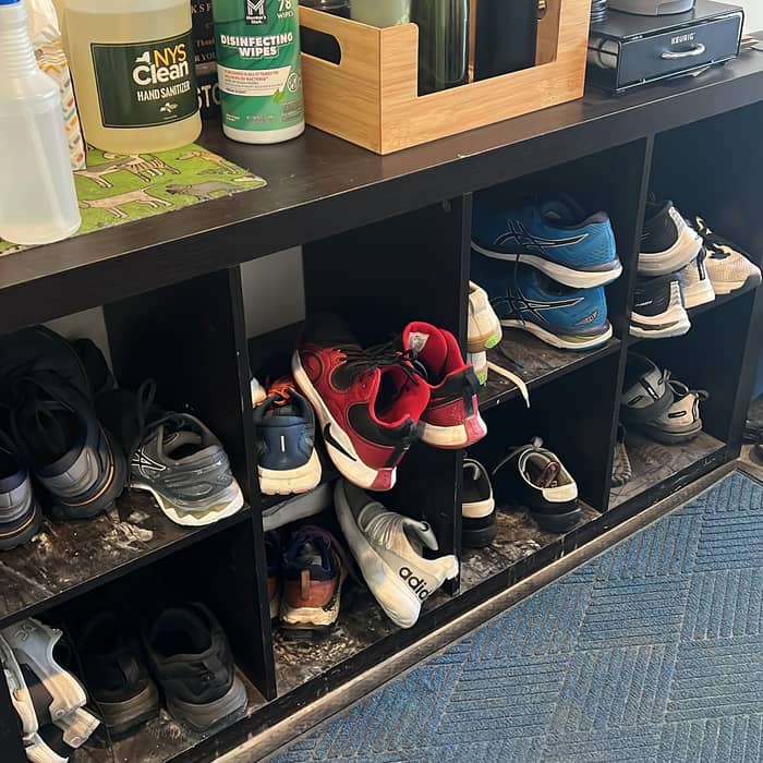 Time to take your shoes home by this Friday! 

We are revamping the storage, and need these bad boys gone to do that. This includes the bathroom stash as well🤘